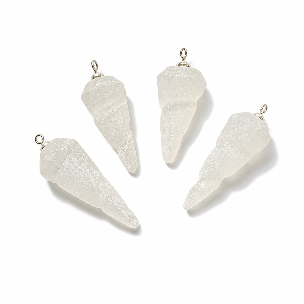 Selenite Spiral Pendant 0.75-1"