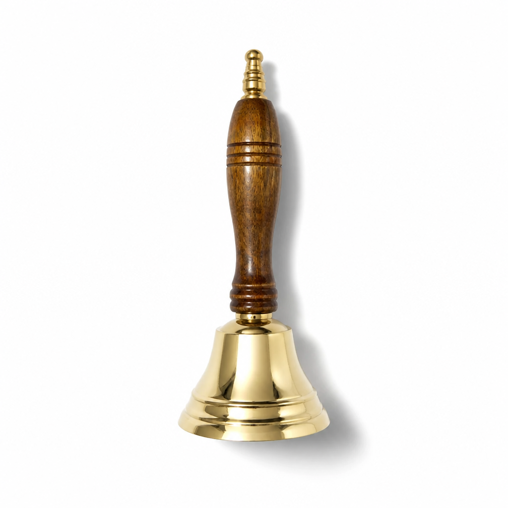Brass Ritual Bell with Wood Handle