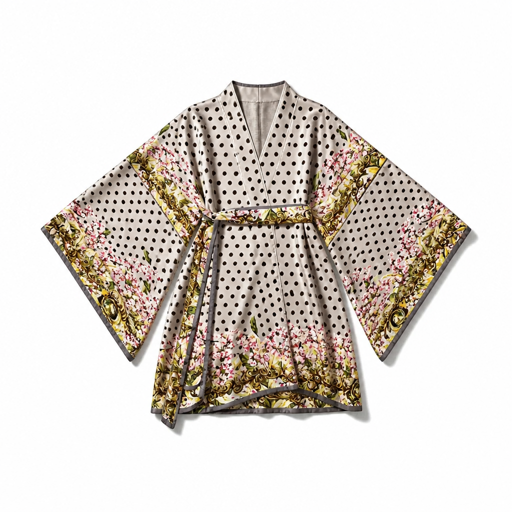 Baroque Blossom Kimono Robe