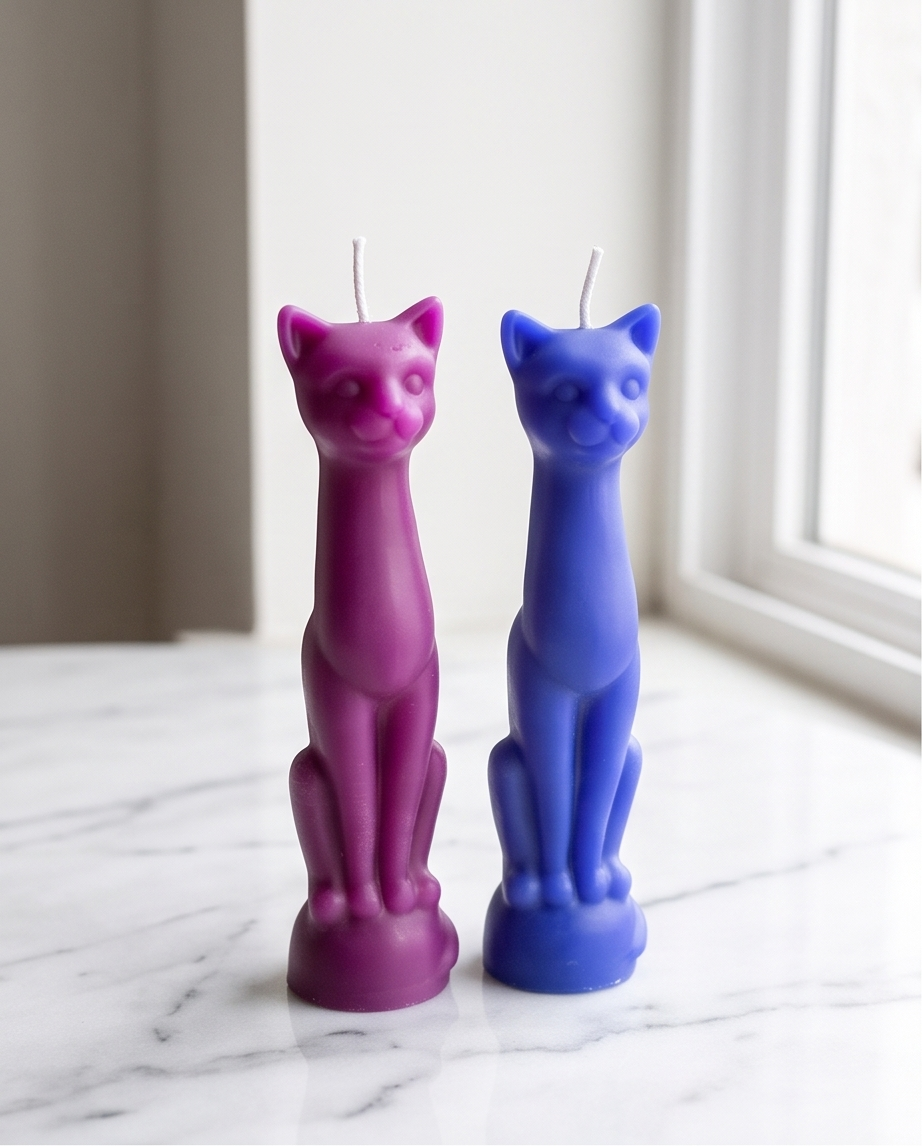 Mystic Cat Figure Candle 8" Tall