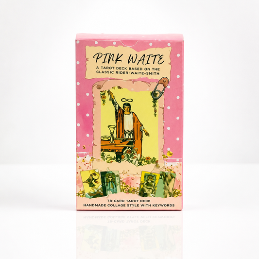 Pink Waite Tarot — The Dreamy Pink Collage Tarot Deck box, 78 cards