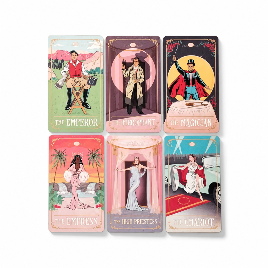 Tinseltown Tarot — Pink Vintage Hollywood Inspired Tarot Deck