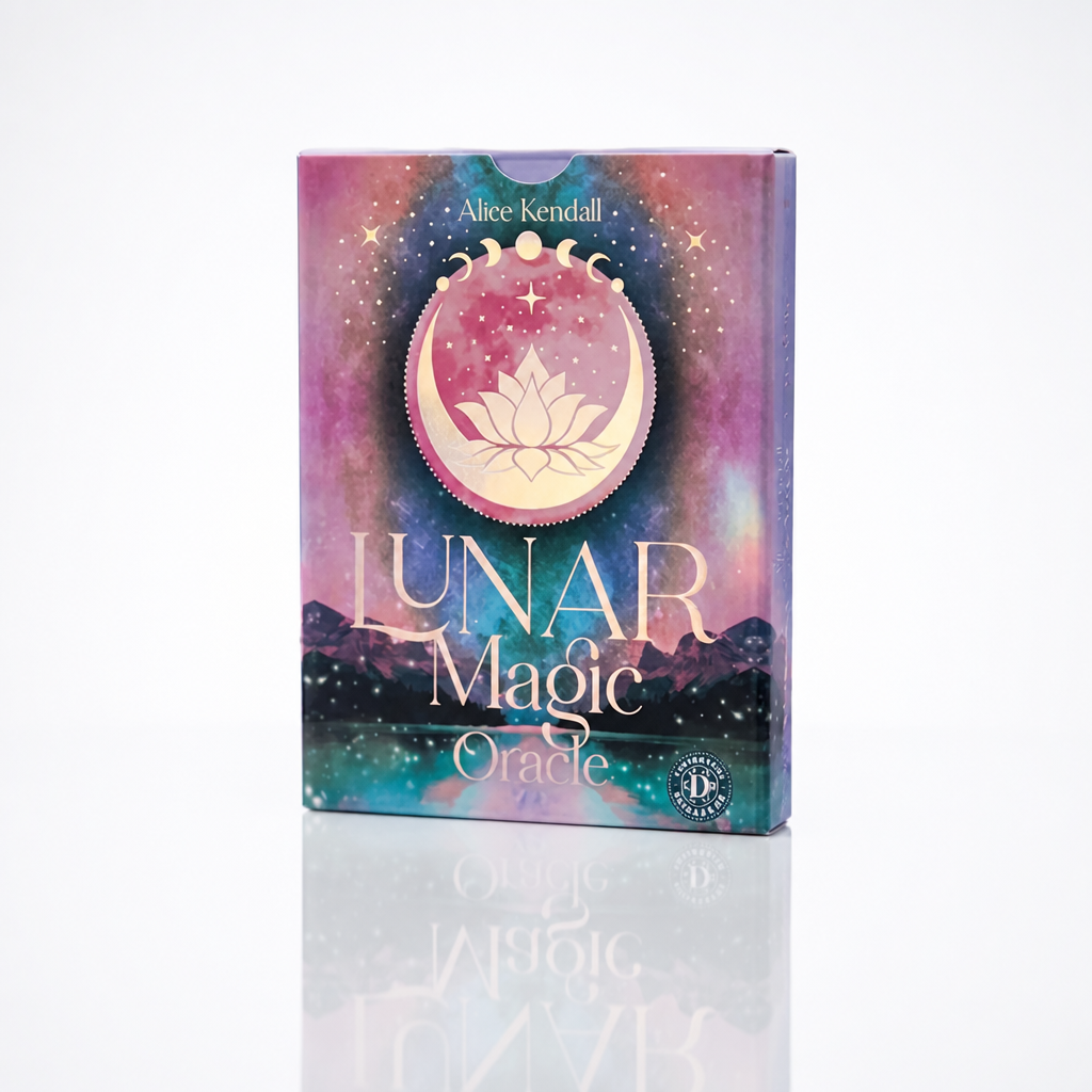 Lunar Magic Oracle Deck box by Alice Kendall — 40 Moon Cards