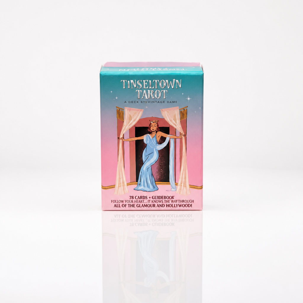 Tinseltown Tarot — Pink Vintage Hollywood Inspired Tarot Deck box by Vintage Dame