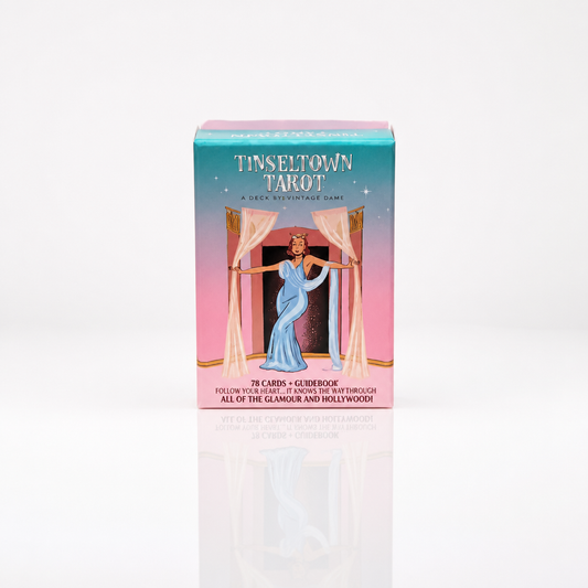 Tinseltown Tarot — Pink Vintage Hollywood Inspired Tarot Deck box by Vintage Dame