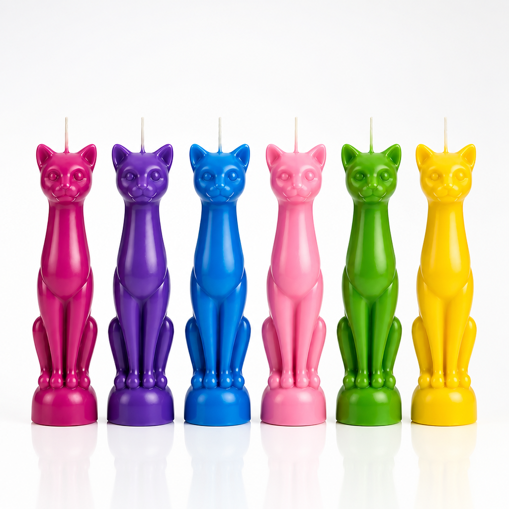 Mystic Cat Figure Candle 8" Tall